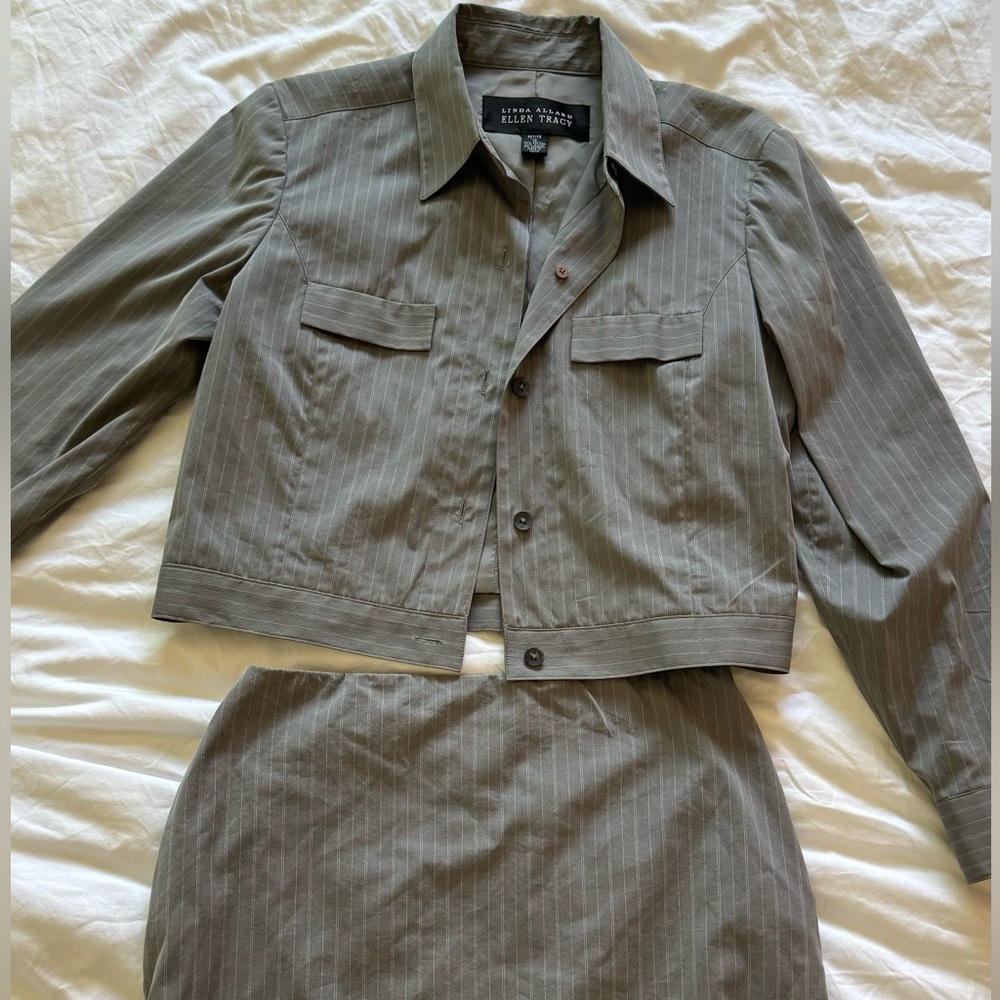 Linda Allard Ellen Tracy matching blazer + skirt set